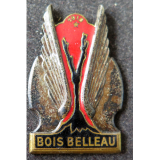 P.A BOIS  BELLEAU : insigne émaillé du Porte avions Bois Belleau Drago Romainville sans attache