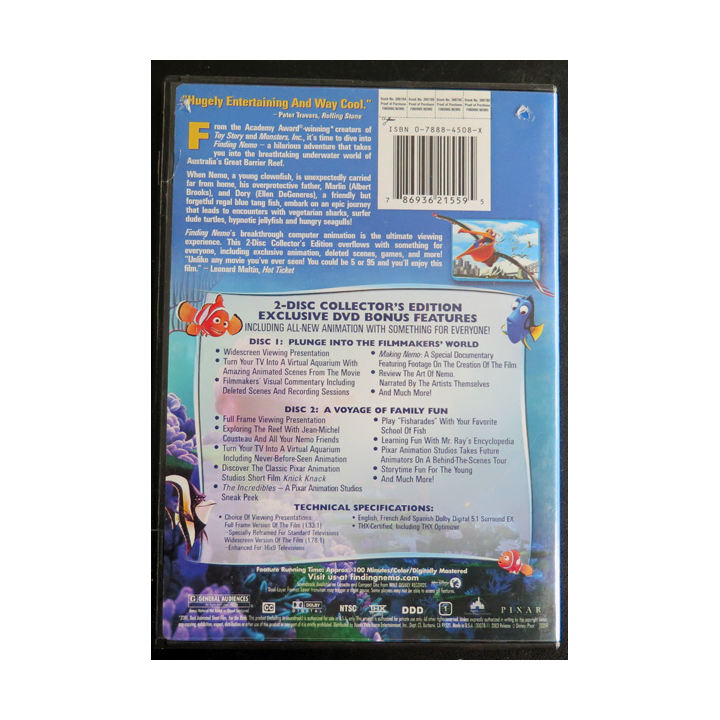 DVD : Finding Nemo de Disney