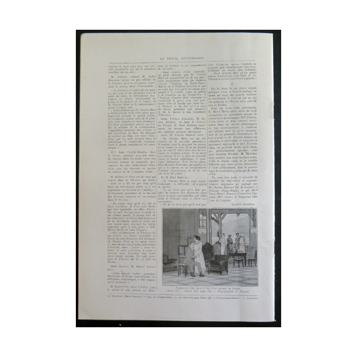 La petite Illustration - Roman Théâtre - n° 87 du 4  Mars 1922