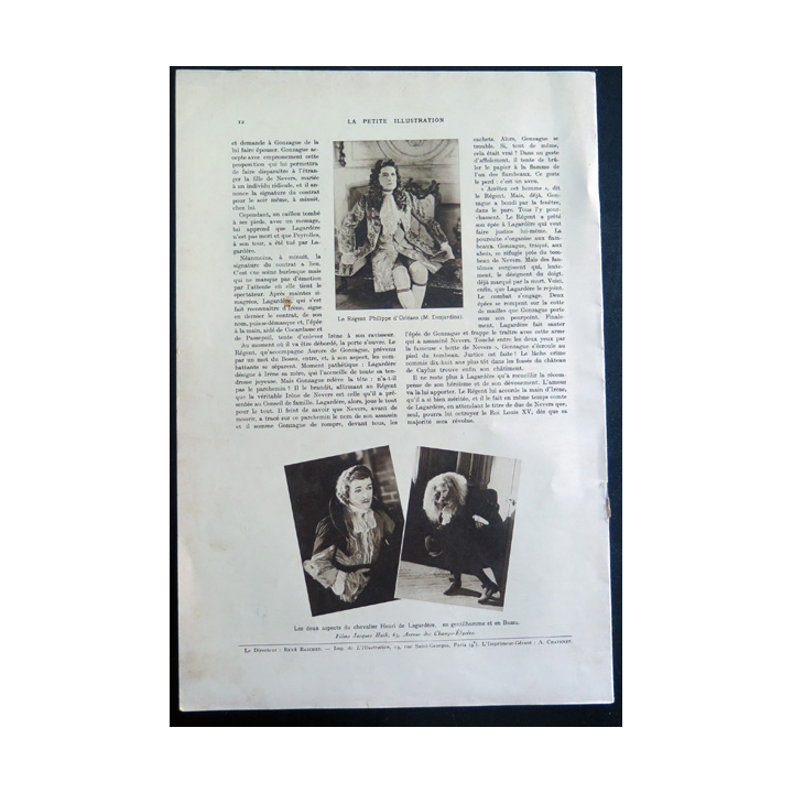 La petite Illustration cinématographique n° 2 du 13 juin 1925 le Bossu de Paul Féval