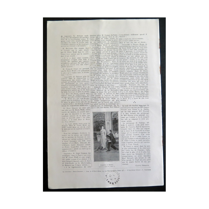 La petite Illustration Théâtrale - n° 33 du 1° Janvier 1921