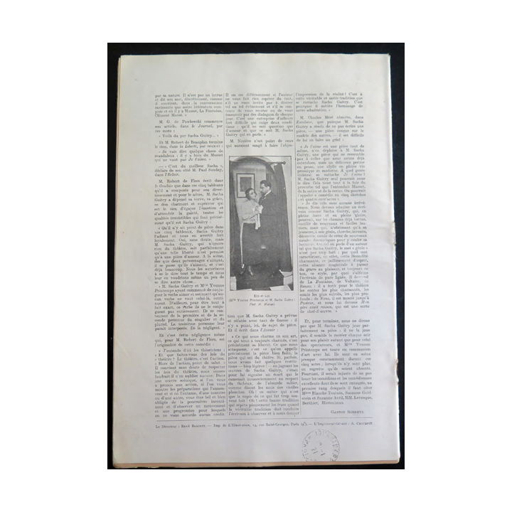 La petite Illustration Théâtrale - n° 34 du 8 Janvier 1921