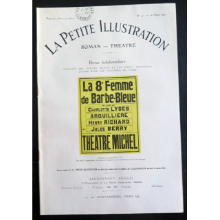 La petite Illustration - Roman Théâtre - n° 41 du 26 Mars 1921