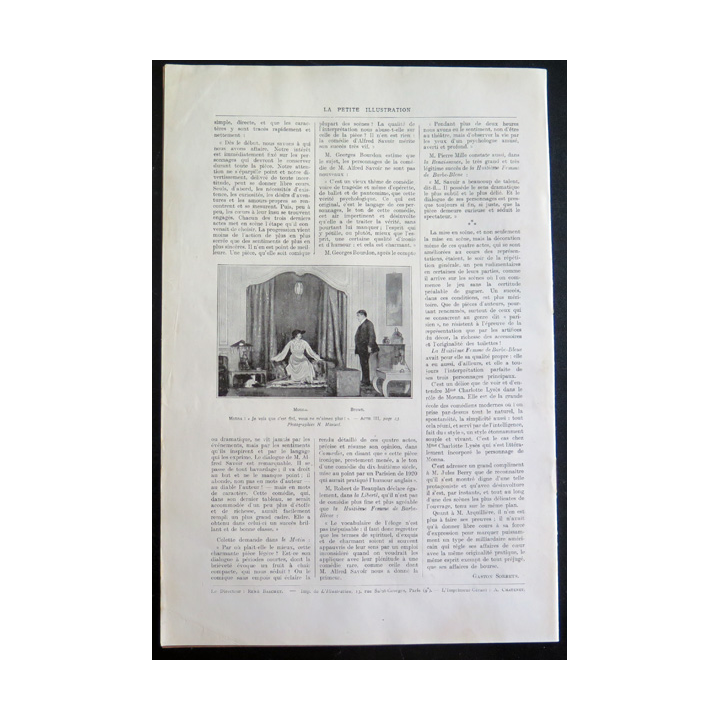 La petite Illustration - Roman Théâtre - n° 41 du 26 Mars 1921