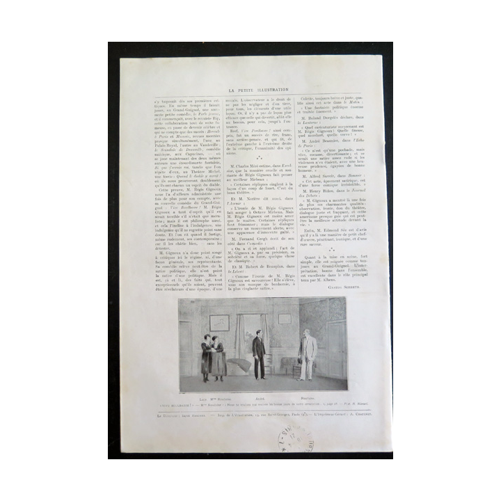 La petite Illustration - Roman Théâtre - n° 44 du 16 Avril 1921