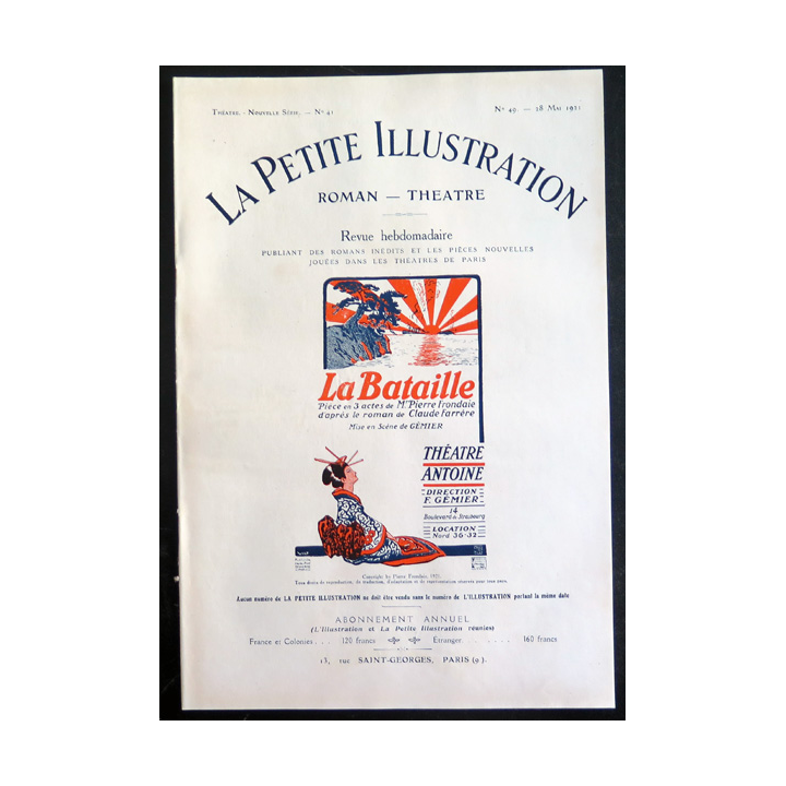 La petite Illustration - Roman Théâtre - n° 49 du 28 Mai 1921