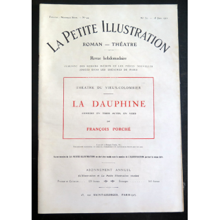 La petite Illustration - Roman Théâtre - n° 52 du 18 Juin 1921