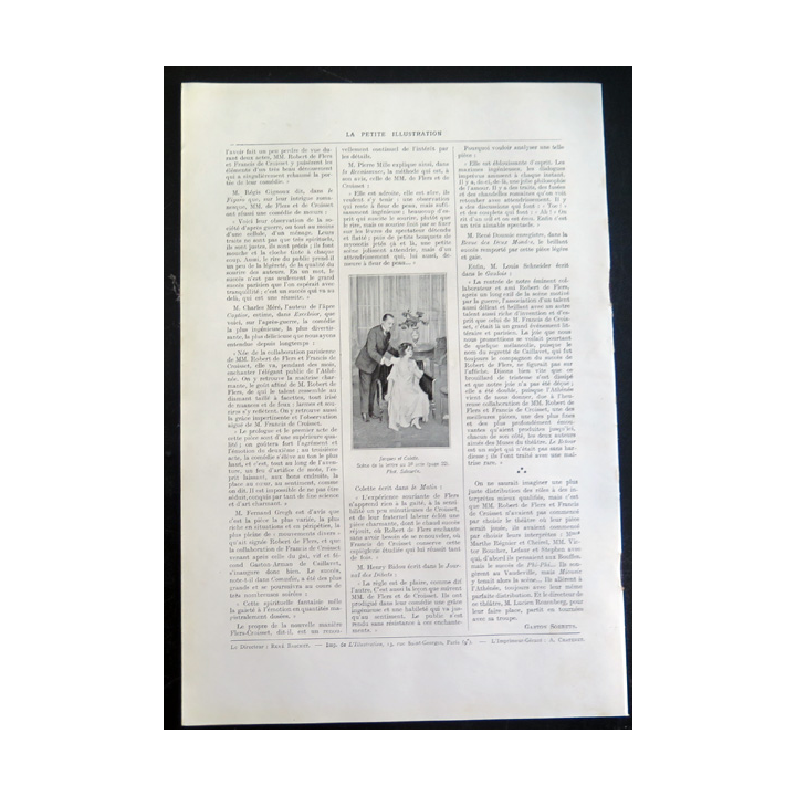 La petite Illustration - Roman Théâtre - n° 61 du 20 Août 1921