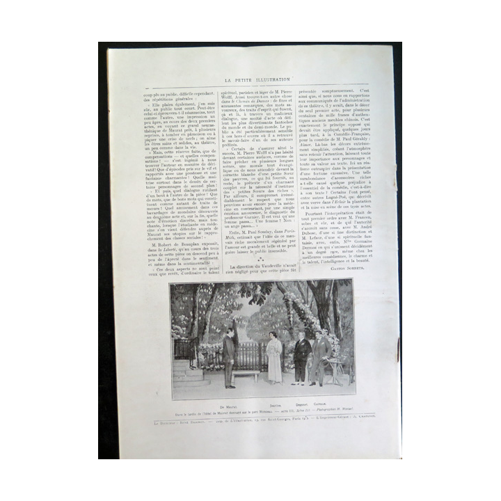 La petite Illustration - Roman Théâtre - n° 76 du 17 Décembre 1921