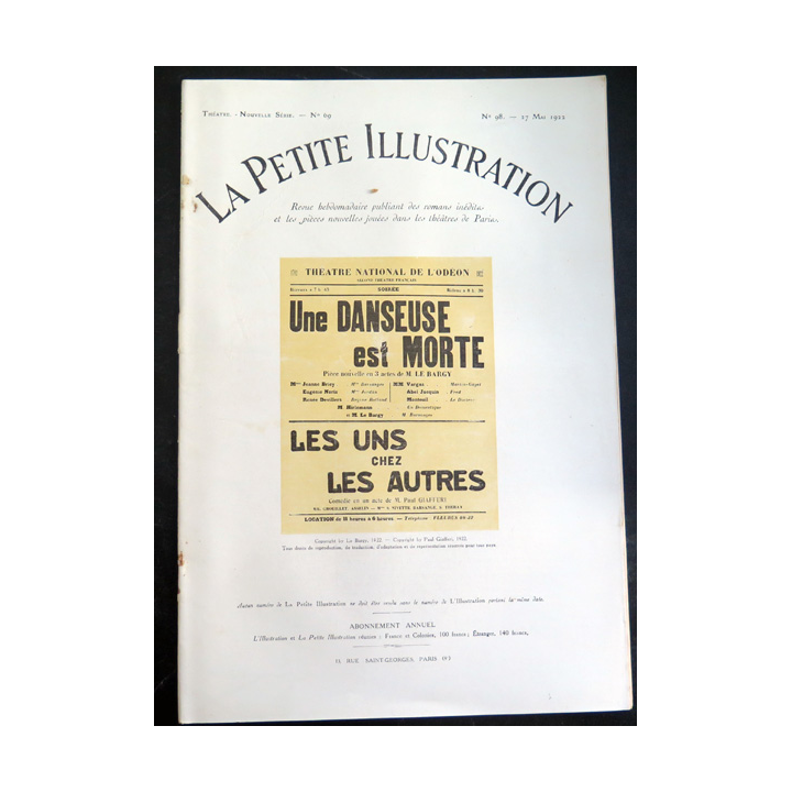 La petite Illustration n° 98 du 27 Mai 1922