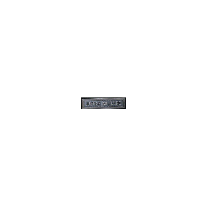 BARRETTE "JUSTICE MILITAIRE" ARGENTÉE