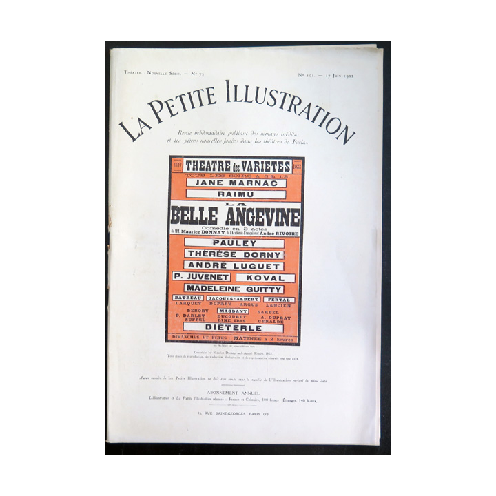 La petite Illustration n° 101 du 17 juin 1922