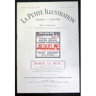 La petite Illustration - Roman Théâtre - n° 79 du 7 Janvier 1922