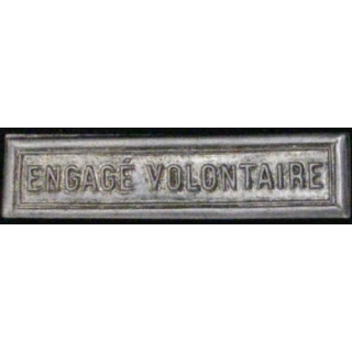BARRETTE "ENGAGÉ VOLONTAIRE" ARGENTÉE
