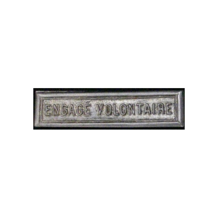 BARRETTE "ENGAGÉ VOLONTAIRE" ARGENTÉE
