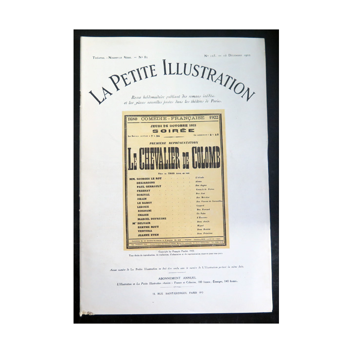 La petite Illustration n° 125 du 16 Décembre 1922