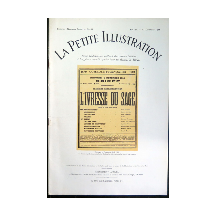 La petite Illustration n° 126 du 23 Décembre 1922
