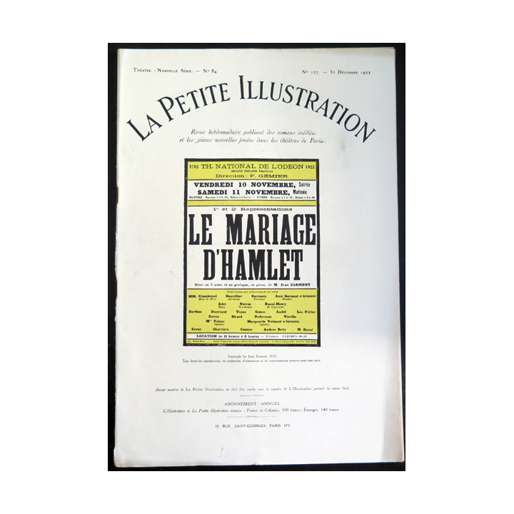 La petite Illustration n° 127 du 30 Décembre 1922