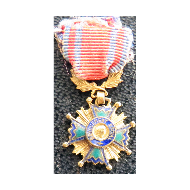 FRANCE : Médaille miniature du dévouement social en émail