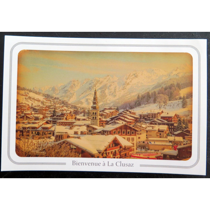 Bienvenue à la Clusaz carte postale ville de Puteaux