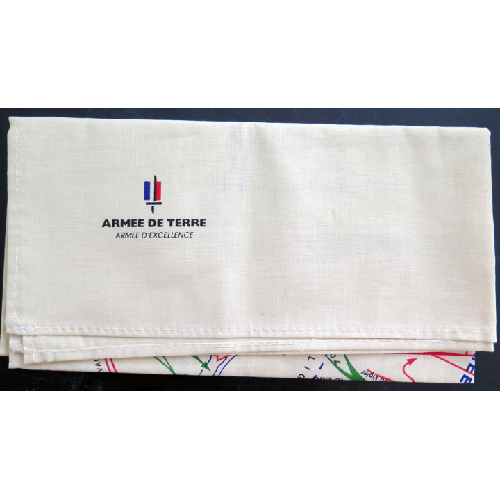 Foulard de l'armée de terre cinquantenaire du débarquement et de la libération de la Provence Août 1944 47 x 47 cm