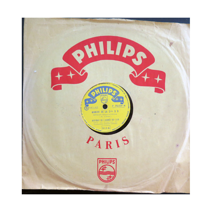 Disque 78 t petit format Rhin et Danube 1° AF et marche de la 2° DB
