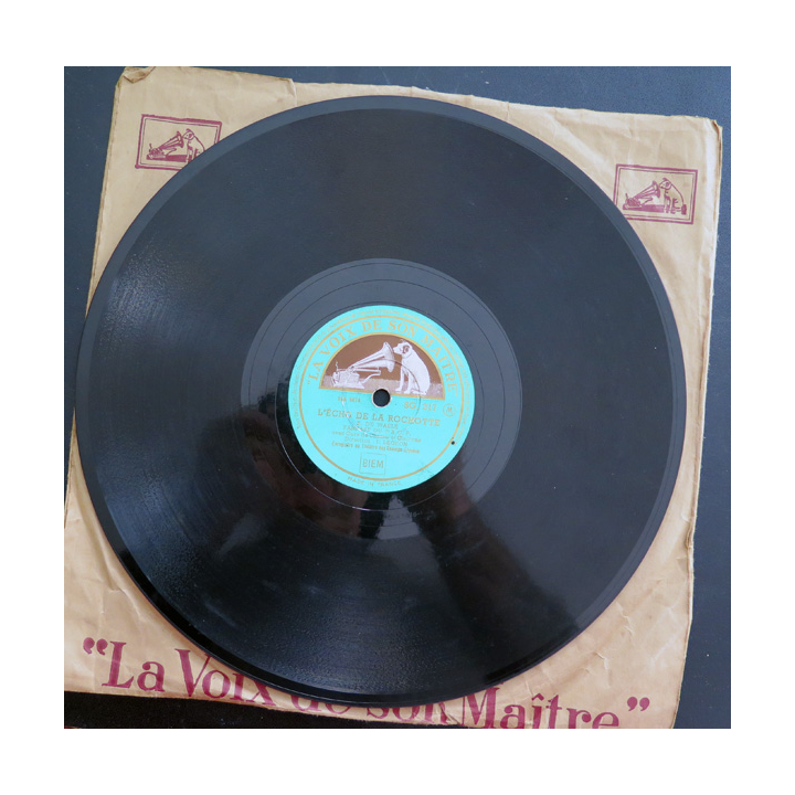Disque 78 t petit format Défilé des chasseurs de Vincennes et l'écho de la Rochotte par le 2° BCP