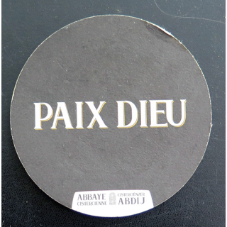 DESSOUS DE VERRE A BIERE : Paix Dieu Abbaye Cistercienne 10 cm diamètre