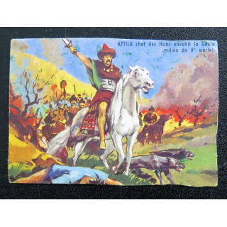 Attila Chef des Huns envahit la Gaule (milieu du V° siècle) 7,7 x 5,2 cm