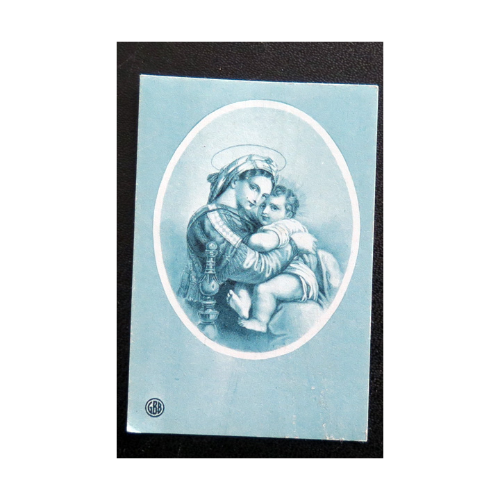 IMAGE PIEUSE : La Vierge et l'Enfant 5 x 7,5 cm