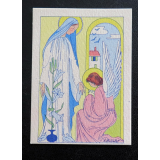 IMAGE PIEUSE : Chapelet des enfants image 2 Annonciation fête le 25 mars 5 x 7 cm
