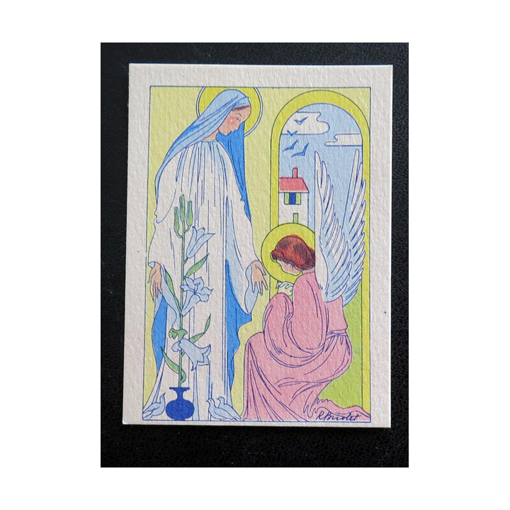 IMAGE PIEUSE : Chapelet des enfants image 2 Annonciation fête le 25 mars 5 x 7 cm