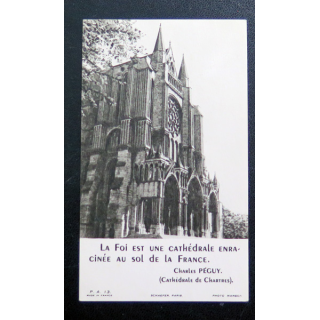 IMAGE PIEUSE : Cathédrale de Chartres 6,7 x 10,5 cm