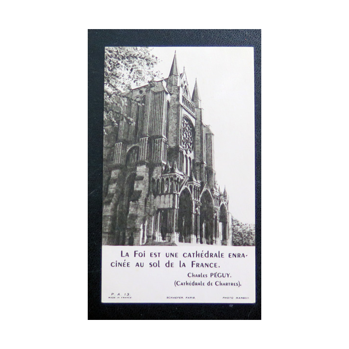 IMAGE PIEUSE : Cathédrale de Chartres 6,7 x 10,5 cm