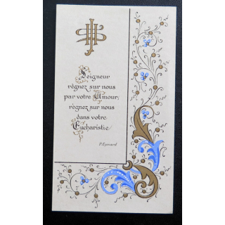 IMAGE PIEUSE : Dieu fait ma route (jeanne d'Arc) 6,7 x 10,5 cm