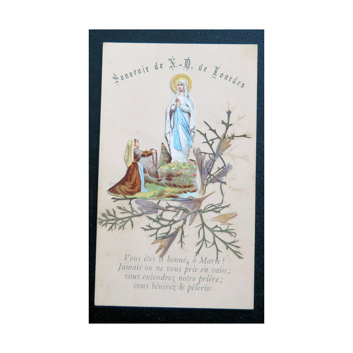 IMAGE PIEUSE : Souvenir de Notre Dame de Lourdes 6 x 10 cm