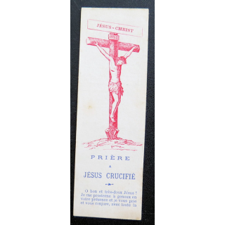 IMAGE PIEUSE : Prière à Jésus Crucifié 3,8 x 12 cm
