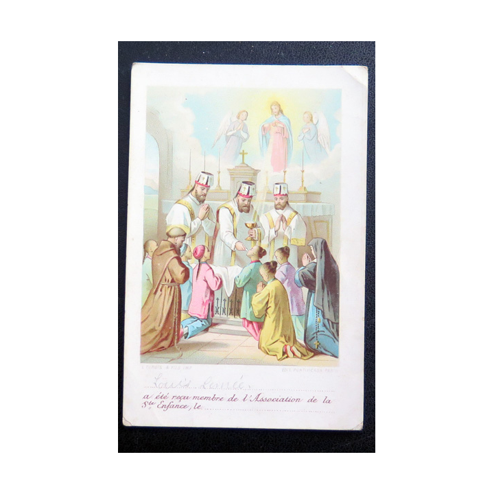 IMAGE PIEUSE : carte de l'Oeuvre de la Sainte Enfance 7,3 x 11 cm
