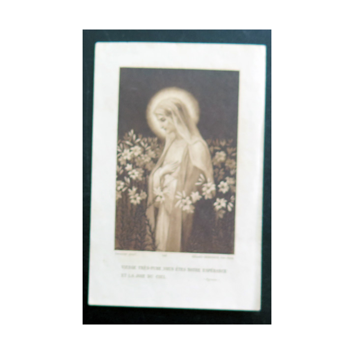 IMAGE PIEUSE : Prière à la Vierge Marie 7,3 x 11,5 cm