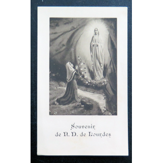 IMAGE PIEUSE : Souvenir de Notre Dame de Lourdes 7 x 11,5 cm