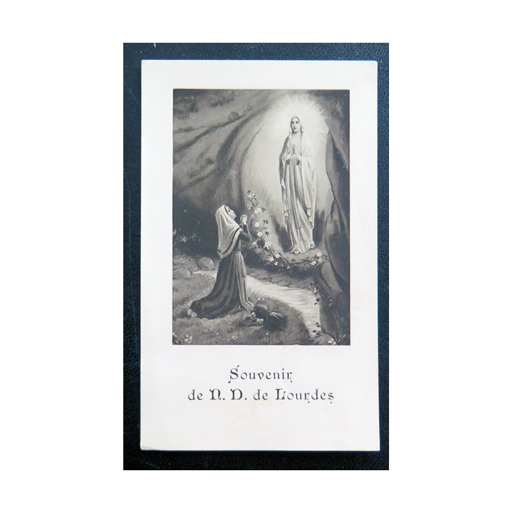 IMAGE PIEUSE : Souvenir de Notre Dame de Lourdes 7 x 11,5 cm