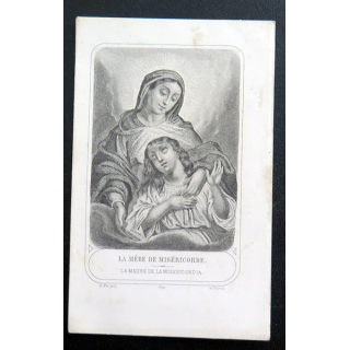 IMAGE PIEUSE : La Mère de Miséricorde 7 x 11 cm