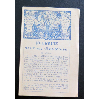 IMAGE PIEUSE : Neuvaine des Trois Ave Maria 13,8 x 9 cm