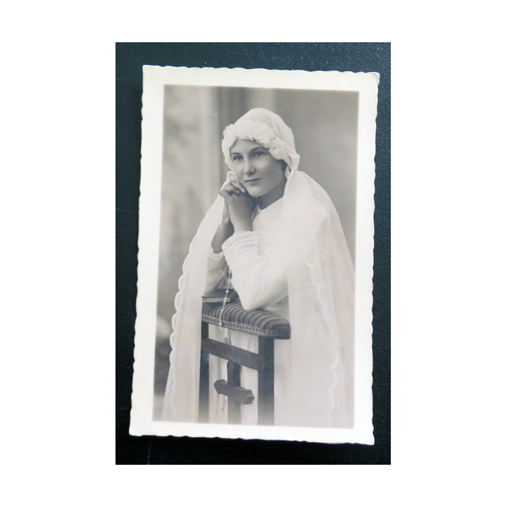 IMAGE PIEUSE : Carte postale de 1° communion Photo Pétillon Rosporden
