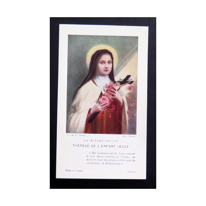 IMAGE PIEUSE : la Bienheureuse Thérèse de l'Enfant Jésus 7 x 12 cm