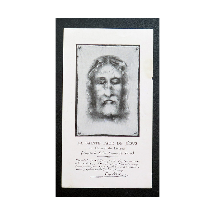 IMAGE PIEUSE : La sainte face de jésus du Carmel de Lizieux  7 x 12,3 cm