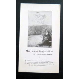 IMAGE PIEUSE : Mon Chant d'Aujourd'hui de Sainte Thérèse de l'Enfant Jésus 1909 7,5 x 13 cm
