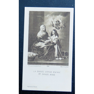 IMAGE PIEUSE : La sainte Vierge enfant et Saint Anne 1933 6,5 x 11 cm