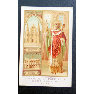 IMAGE PIEUSE : Saint Rémi Priez pour Nous 1896 7,5 x 11,5 cm