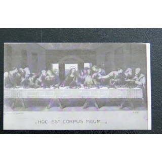 IMAGE PIEUSE : La Cène Hoc est corpus meum 5,7 x 9,5 cm